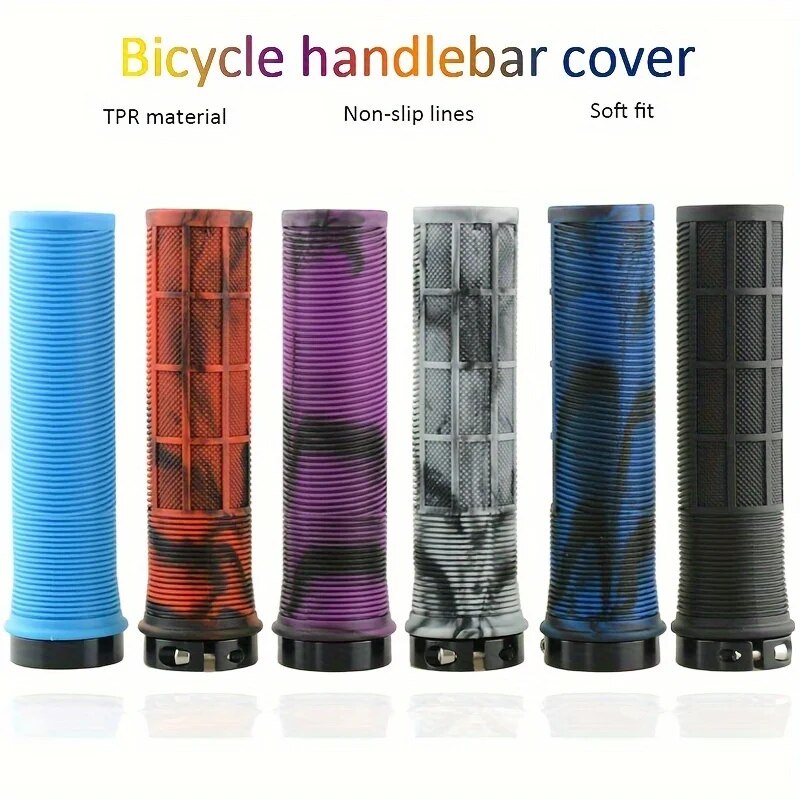 Mtb Grip Lock On - TPR grip setang sepeda terintegrasi, stang