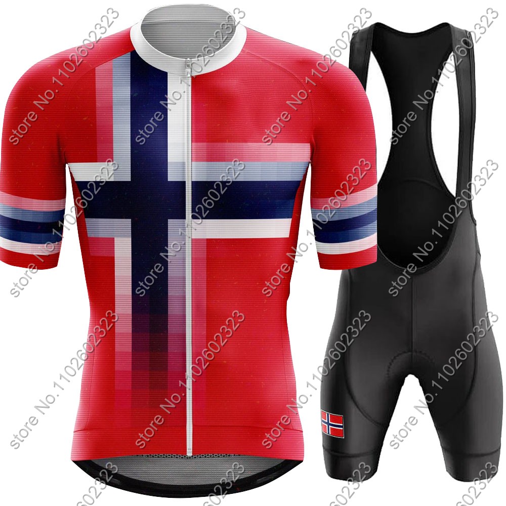 Mountain Biking Wallpaper - Jersey Bersepeda Norwegia 2024, setelan tim