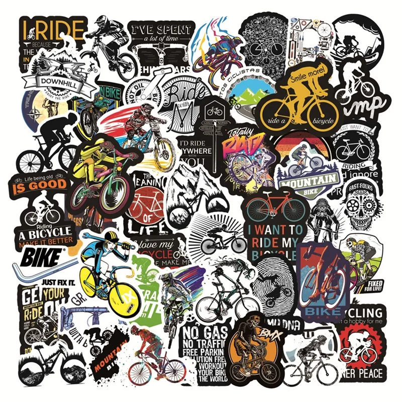 50 Buah Stiker Sepeda Gunung T - Mountain Biking Bag ulasan dan harga