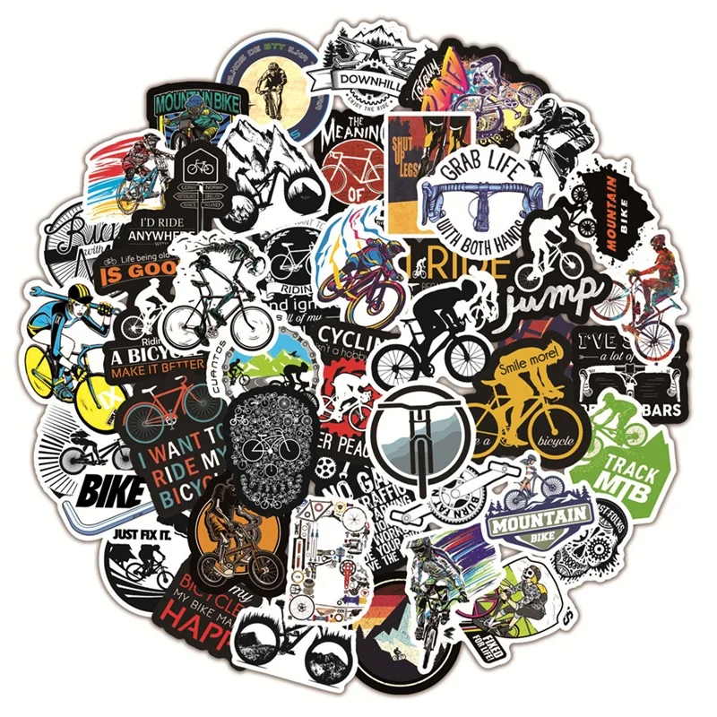 50 Buah Stiker Sepeda Gunung T - Mountain Biking Bag ulasan dan harga