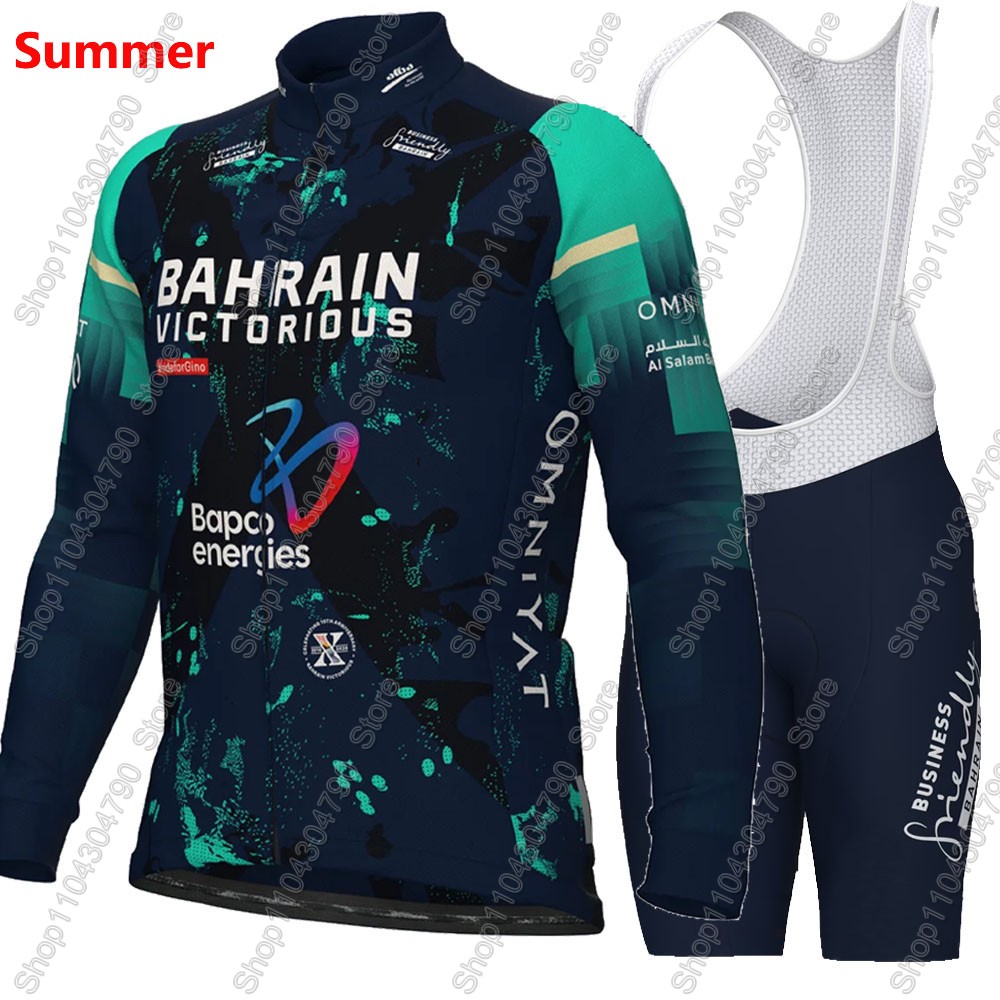 Set Jersey Bersepeda Bahrain V - Mountain Biking Wallpaper ulasan dan harga